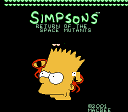 The Simpsons - Return of the Space Mutants Title Screen
